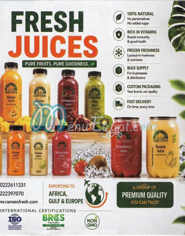 Ramses Fresh Juices menu Egypt