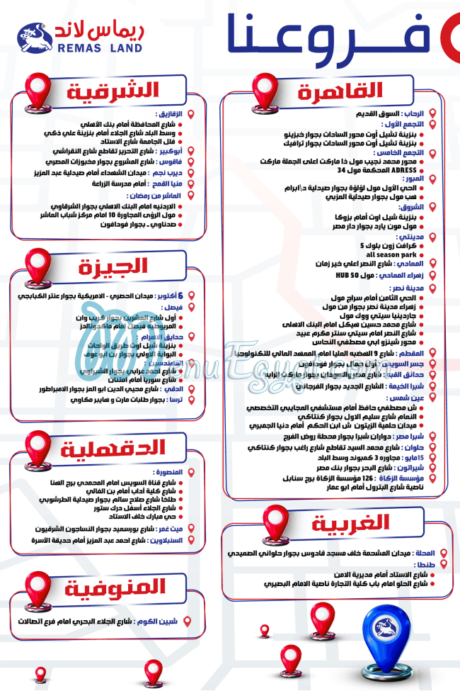 رقم ريماس لاند مصر