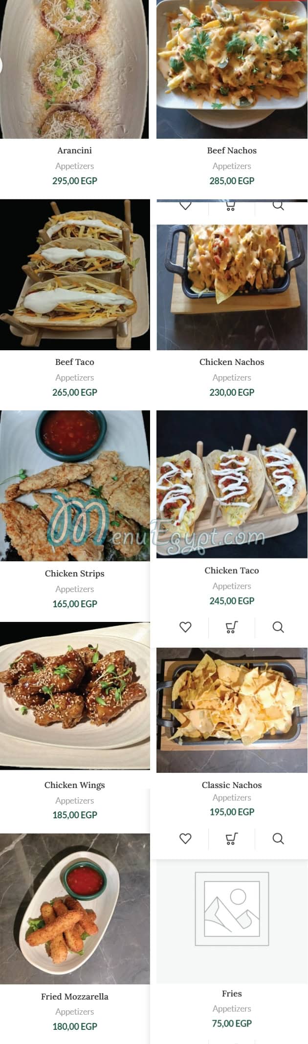 Ricetta menu prices