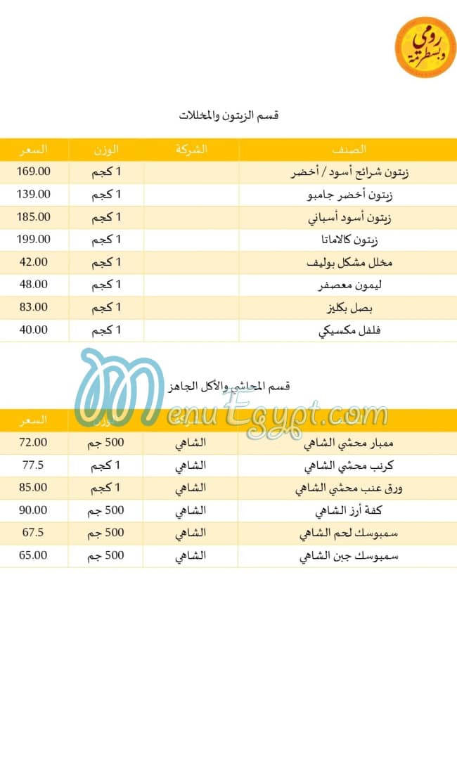 Romy w Basterma menu Egypt 3