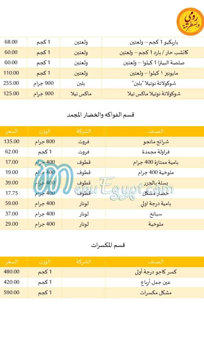 Romy w Basterma menu Egypt 6