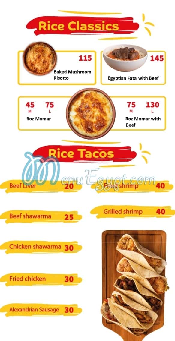 Rozaya online menu