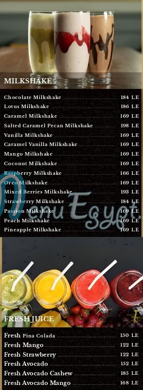 Süss menu Egypt 2