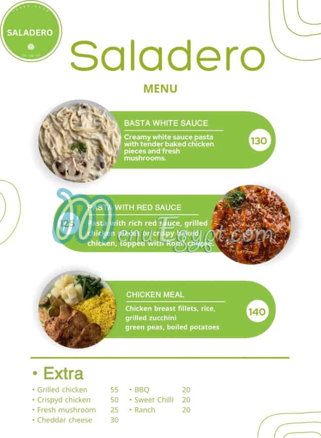 Saladero delivery menu