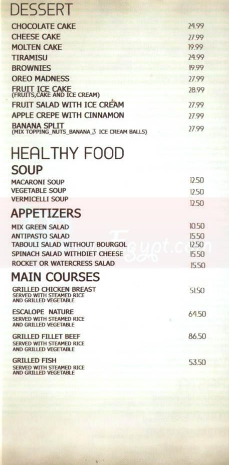 Scalini delivery menu