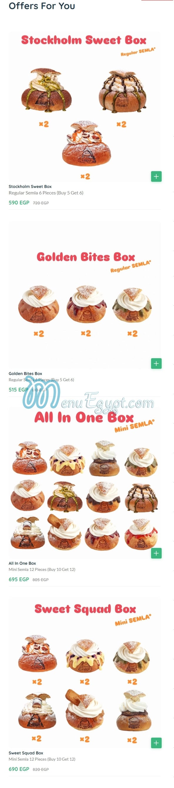 Semla menu