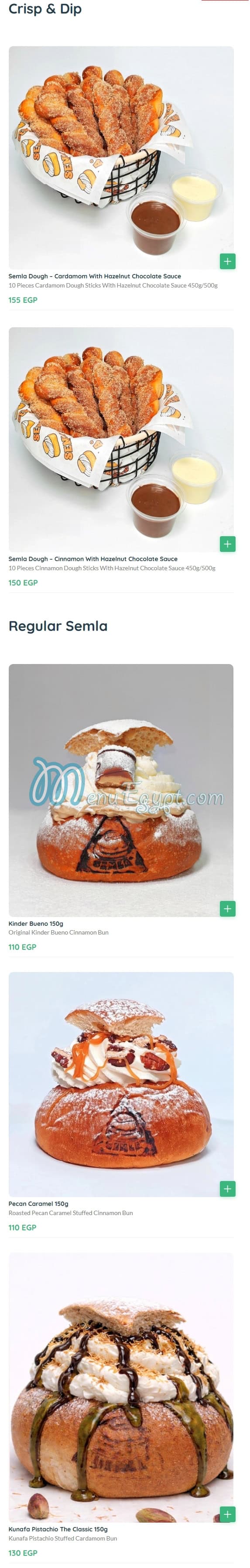 Semla menu Egypt