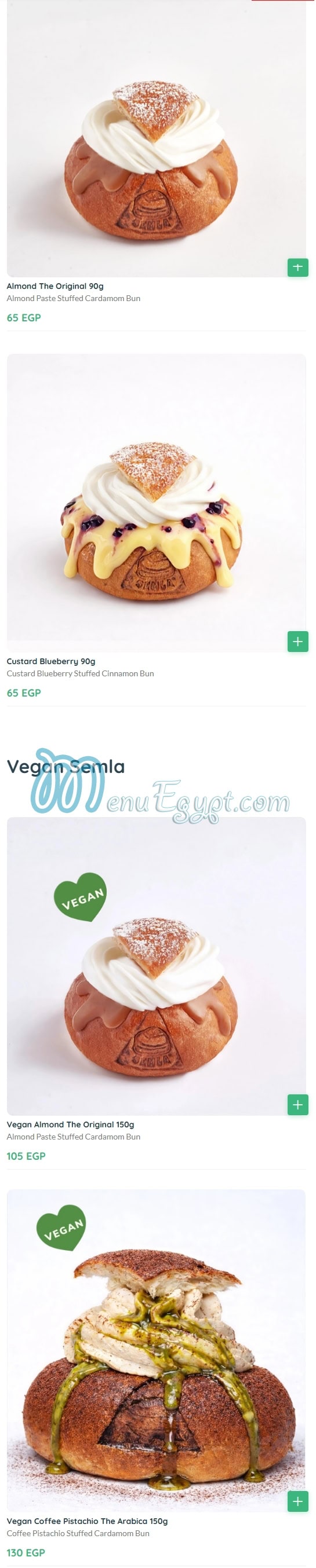 Semla menu prices