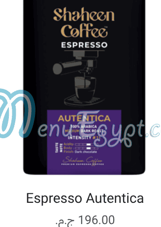 Shaheen Coffe online menu