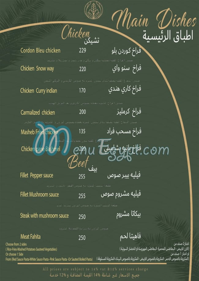 Shay Belemon menu Egypt 2