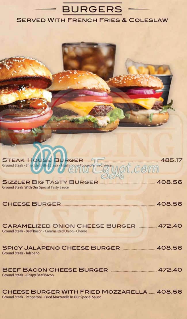 Sizzler Steak House online menu