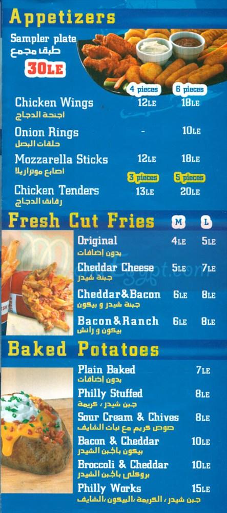 Steaks Fries delivery menu