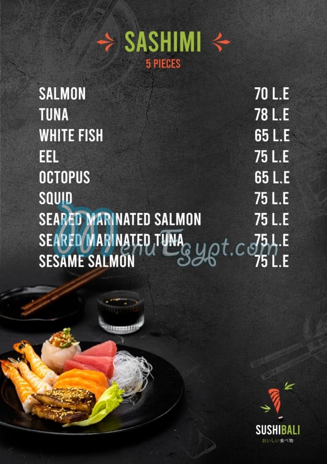 Sushi Bali menu Egypt 4