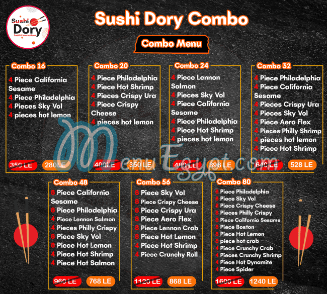 Sushi Dory menu