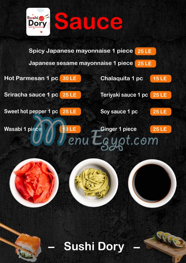 Sushi Dory menu Egypt 3