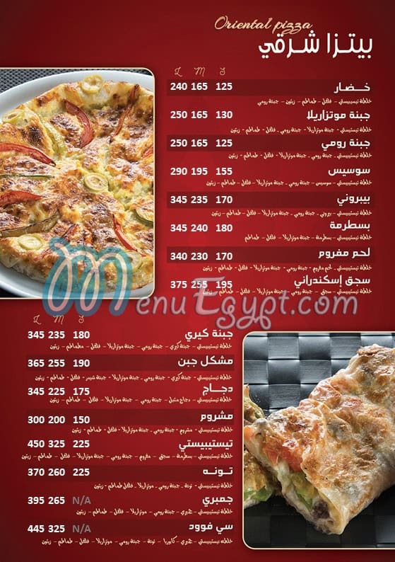 Tasty Besty delivery menu