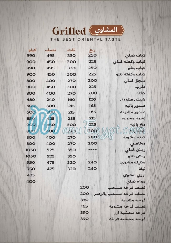 طواجن ابو عمر منيو