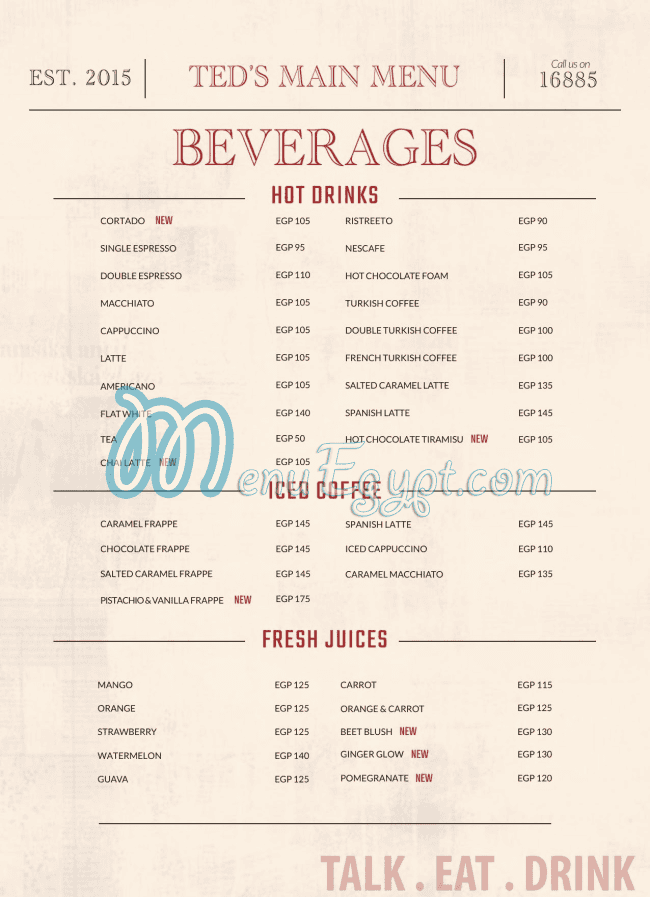 منيو تيدز ايجيبت مصر 3