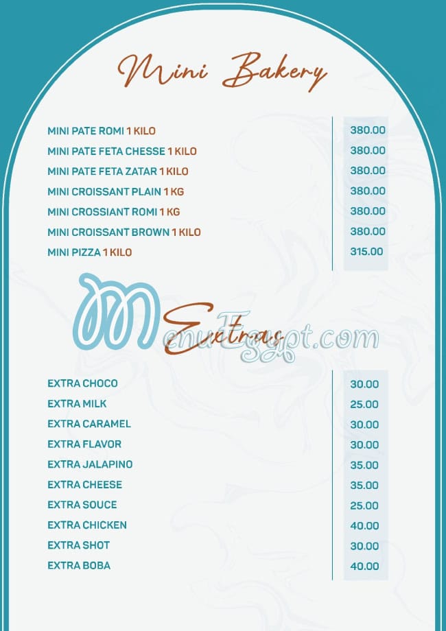 The Bakery Corner menu Egypt 3