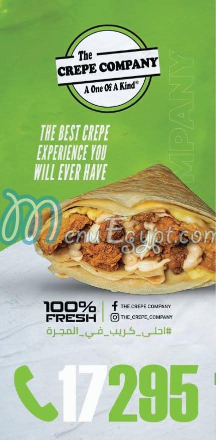 The Crepe Company online menu