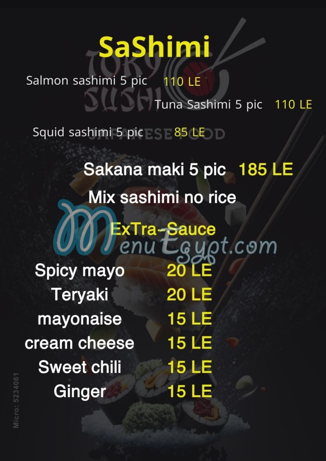 Tokyo sushi menu Egypt 4