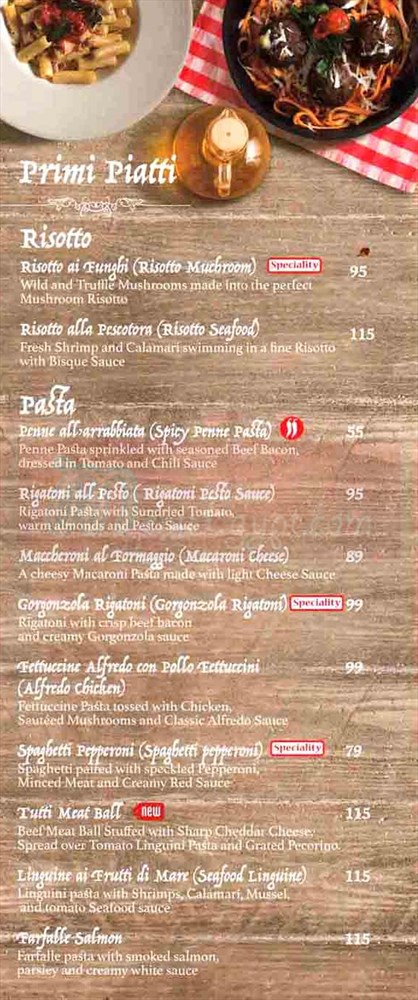 Tutti Matti menu prices