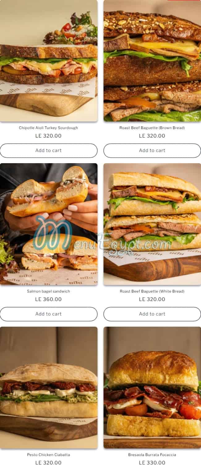 Udu menu prices