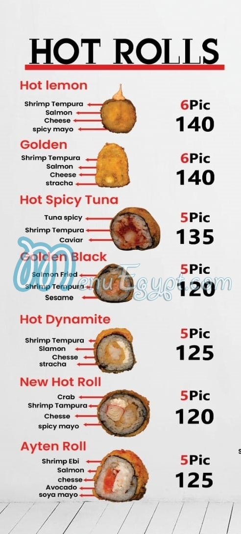 Ura SuShi menu Egypt 4