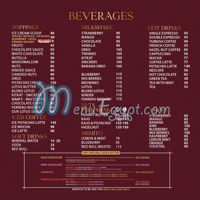 منيو وافل تون مصر 4