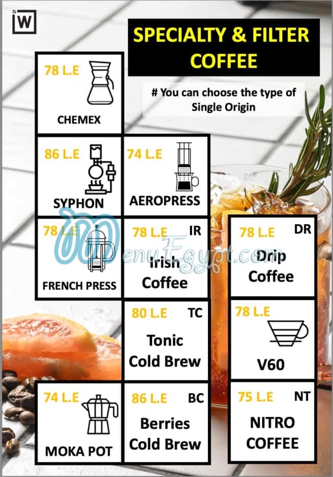 Wallen's Specialty Coffee menu prices