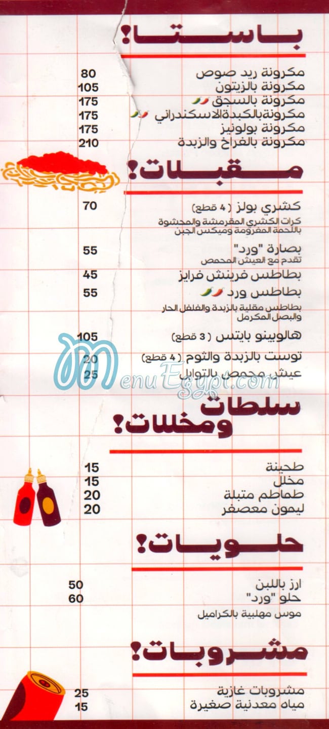 Ward menu Egypt