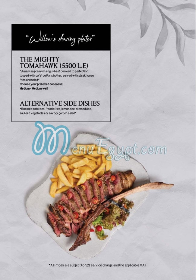 Willows menu Egypt 6
