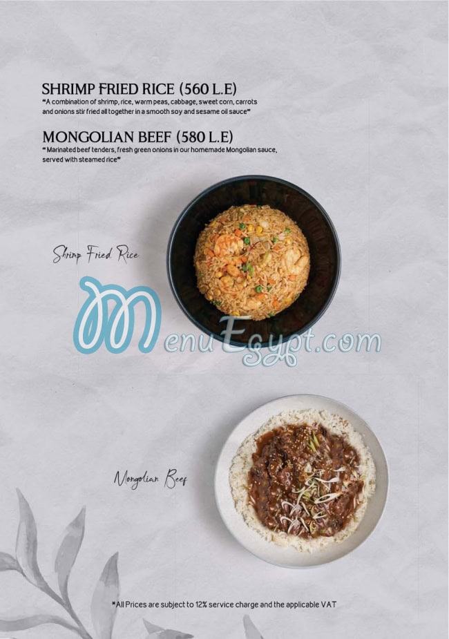 Willows menu Egypt 2