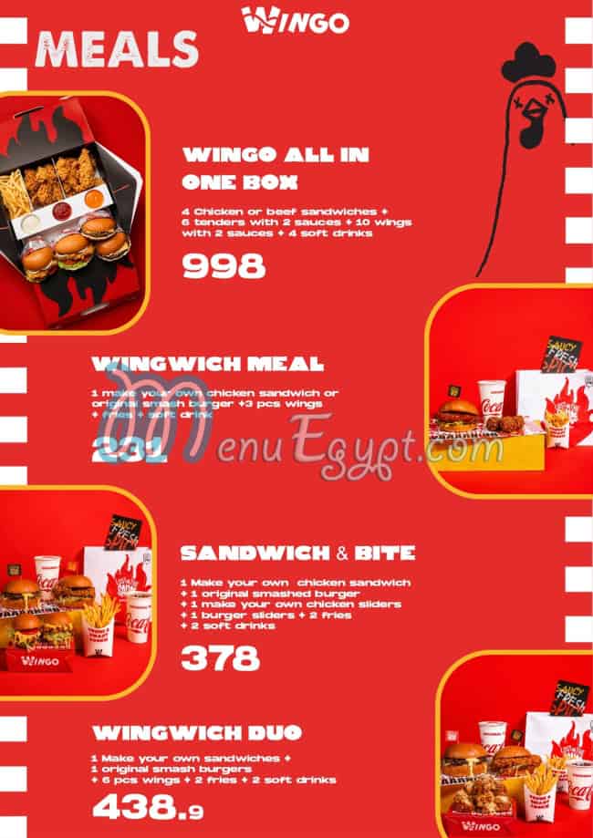 Wingo delivery menu