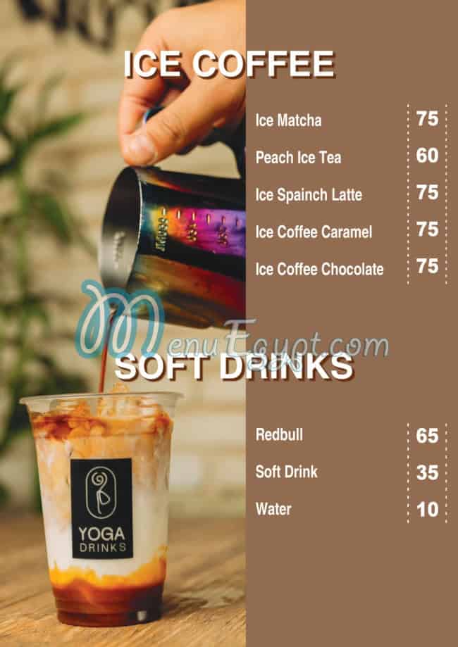 Yoga Drink menu Egypt 1