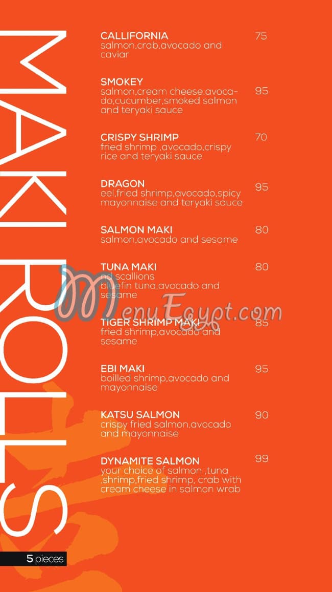 Yuki Sushi online menu