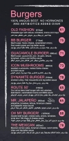 Big Better Burger menu