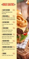 Burger 1916 menu