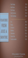 Franchise Cafe menu prices