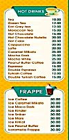 Wafflechino menu