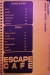 Escape The Room Egypt delivery menu