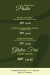 Green Gourmet menu Egypt 1