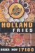 Holland  Fries menu