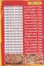 Kaza Miza menu Egypt