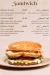 The Chain delivery menu